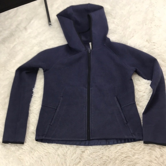 Lululemon Hooded Full Zip Jacket Heathered Inkwell - Picture 1 of 10